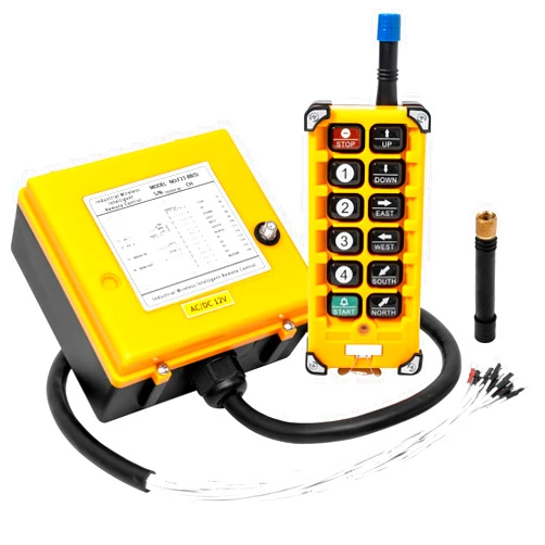 YZCHAIN 12 Buttons Crane Remote Control, 360 Degree Operated Crane Transmitter, Quick Wiring Industrial Remote Control for Port Crane, Electric Hoist