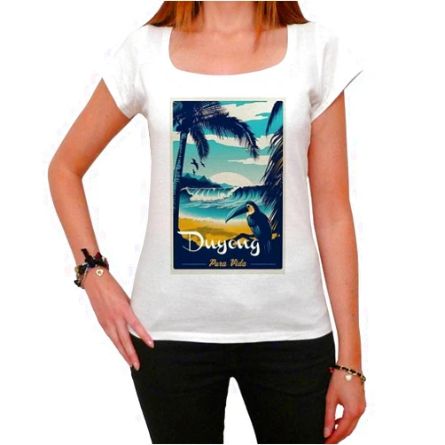 Ultrabasic Women's Graphic T-Shirt Duyong Pura Vida Beach Eco-Friendly Ladies Limited Edition Short Sleeve Tee-Shirt