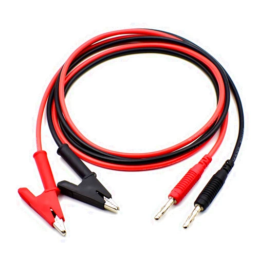Zhenyu 2Pcs 4mm Banana Plug to Alligator Clip Test Lead Wire Cable Set 14AWG for Multimeter Oscilloscope 3 Feet