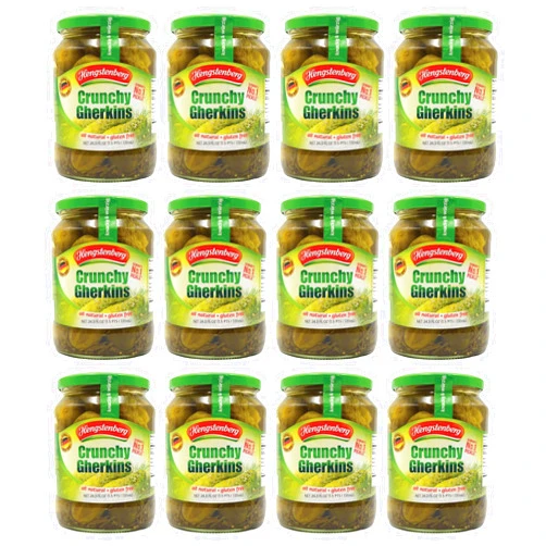 Hengstenberg Crunchy Gherkins, 24.3 Ounce (Pack of 12)