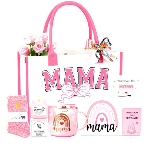 JSTUMB New Mom Gifts for Women, New Mom Care Package After Baby Postpartum Gifts Basket for Mama Expecting Mama, First Time Mothers Day Present for New Mommy