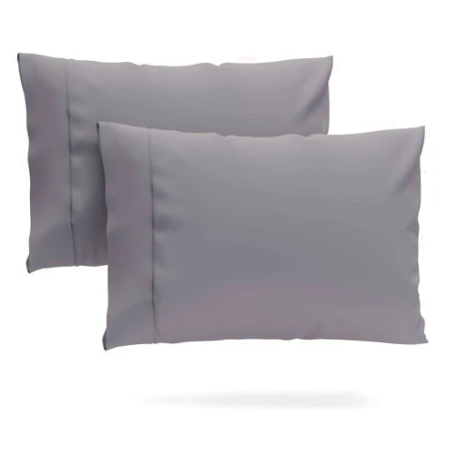 Cosy House Collection Luxury Cooling Rayon Derived from Bamboo Blend Ultra Soft Pillow Cases - Cooling & Breathable - Set of 2 Pillowcases with Envelope Closure (King, Silver)