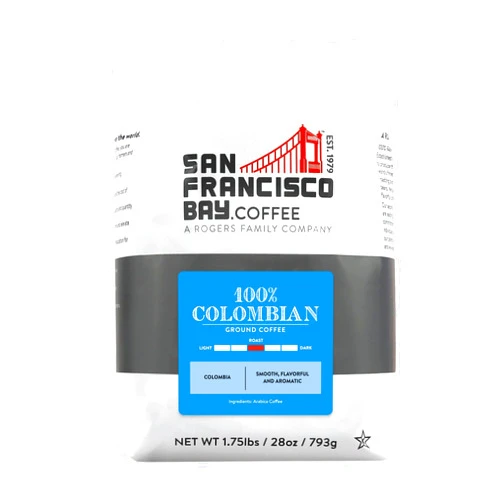 San Francisco Bay Ground Coffee - 100% Colombian (28oz Bag), Medium Roast