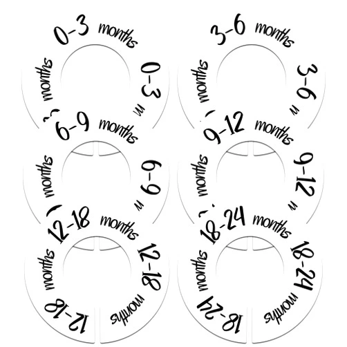 Pro Goleem Baby Closet Dividers Unisex Baby Closet Organizer for Nursery Baby Clothes Size Age Dividers Fits 1.5