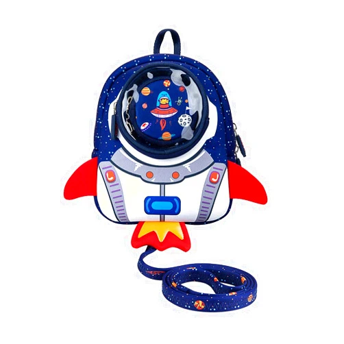 JiePai Rocket Toddler Kids Backpack with Harness Leash for Boys Girls Age 1-3