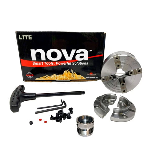 Nova Bundle - 2 items - NOVA 23264 Supernova 2 (SUPERNOVA2) Lite Woodlathe Chuck with 2