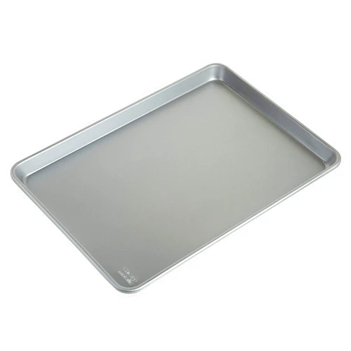 Chicago Metallic Commercial II Traditional Uncoated 16-3/4 by 12-Inch Jelly-Roll Pan, Perfect for making jelly rolls, cookies, pastries, pizza, one-pan meals, and more, Set of 2