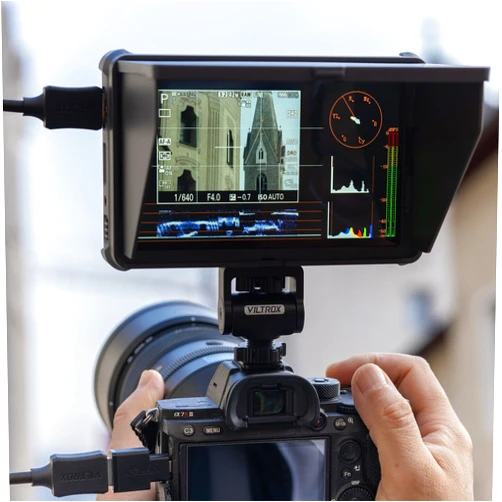 VILTROX SDI Camera Field Monitor DC-X3, 2000 Nits Super Bright Daylight Viewable Camera Monitor, 4K Input Output Touchcreen Video Monitor HDMI, Anamorphic De-Squeeze