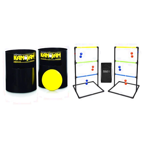 Kan Jam Disc Toss Game Sets - Original, Illuminate, & Pro Versions - American Made, for Backyard, Beach, Park, Tailgates, Outdoors and Indoors & GoSports Indoor/Outdoor Ladder Toss Game Set