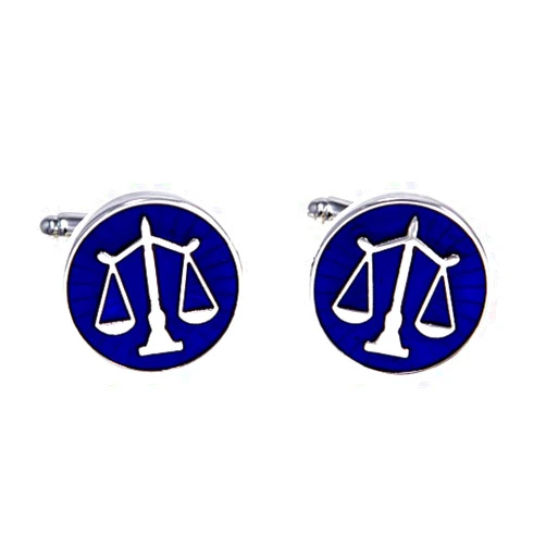 MRCUFF Law Scales of Justice Attorney Lawyer Pair Cufflinks in Presentation Gift Box & Polishing Cloth