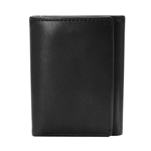 House of Jack Co. Eastwood Trifold Wallet for Men, RFID Blocking, Double Bill Compartment, Full Grain Cowhide Leather Wallet, Black