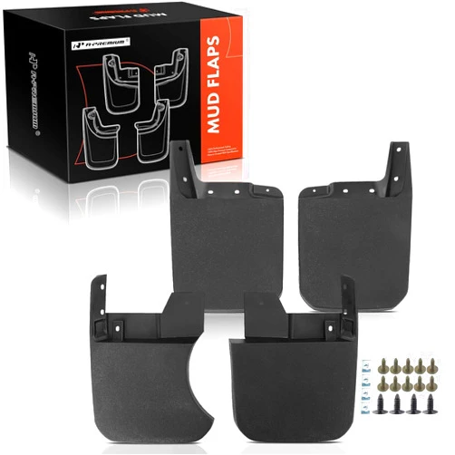 A-Premium Set of 4PCS Front and Rear Mud Flaps Splash Guards Mudflaps Mudguards with Hardware Kits Compatible with Jeep Gladiator, Willys/Sport, 2023 2024, Crew Cab Pickup