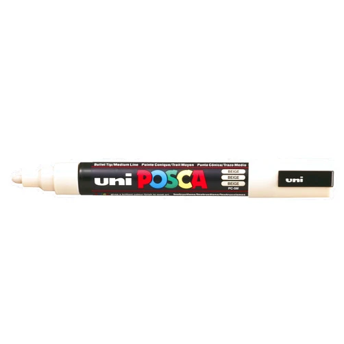 uni-ball Posca PC-5M Medium Bullet Tip Marker - Beige, Pack of 12