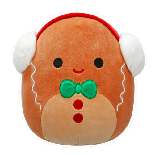 Squishmallows 8 inch Jordan The Gingerbread Cookie Plush Toy with Earmuffs