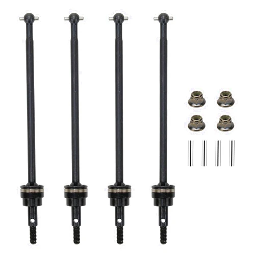 RCAWD Front and Rear CVD Driveshafts Set for 1/10 Redcat Racing Volcano EPX PRO/EPX Lightning STK Tornado Vortex SS Cars Hopups Upgrade Parts Black