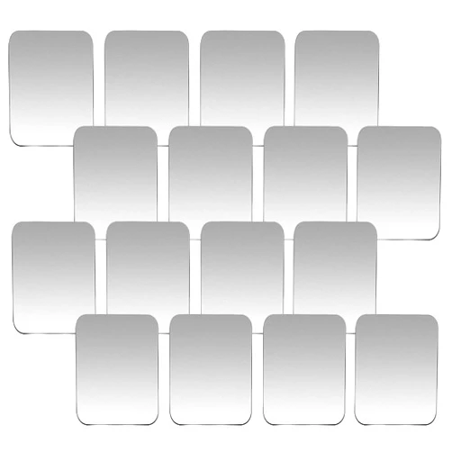 SALEX Replacement Metal Plates Set for Magnetic Car Mount, Wall, Phone Holder. 16 Large Silver Iron Discs Without Holes for Magnets. 3M Adhesive Thin Steel Cell Phone Case Back Magnet Stickers 16 Pack