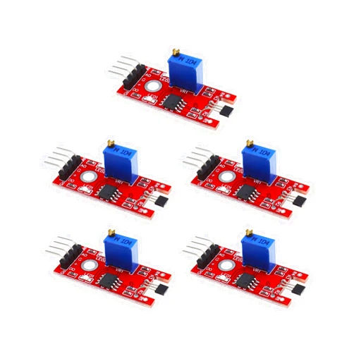 SING F LTD 5PCS KY-024 Linear Magnetic Hall Effect Sensor Module Compatible with Android Compatible with Raspberry Pi ESP8266 Microcontrollers