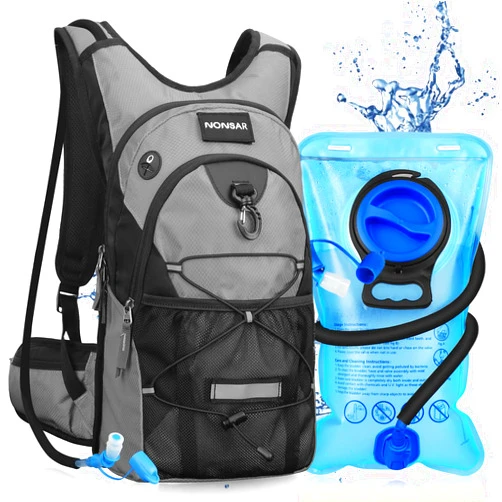 NONSAR 3L Hydration Backpack Pack with Water Bladder, Insulated Water Backpack for Women, Men, Kids, Keep Liquids Cool Up to 5 Hours, Daypack for Hiking, Running, Climbing, Rave, Festival