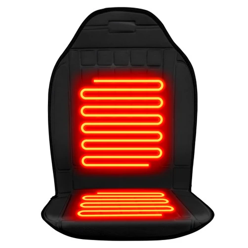 Aimery Heated Seat Covers 1 Minute Fast Heating Seat Warmer with 2 Heat Levels Black UL Listed Extra Long Straps Soft