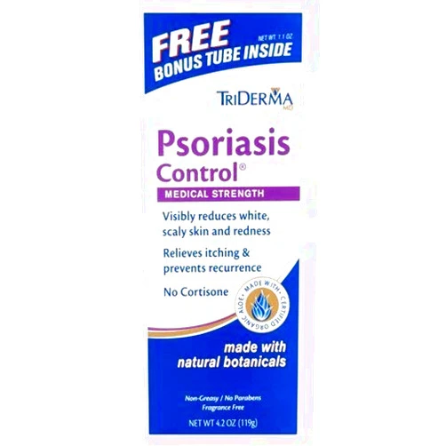 TriDerma MD Psoriasis Control Face Scalp & Body Lotion with Bonus Tube, 2.2 Ounce