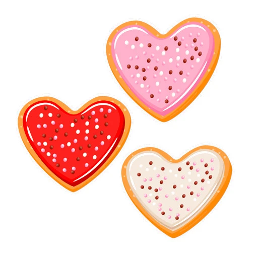 Eureka Valentine's Day Cookies Paper Cut-Out Classroom Decorations for Teachers, 36 Pieces