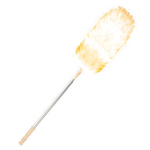 Greenfeather Lambswool Extendable Duster 30-96 Inch, Anti-Static Flexible Head, Stainless Steel Pole for High Ceilings, Fans, Interior & Roof Dusting