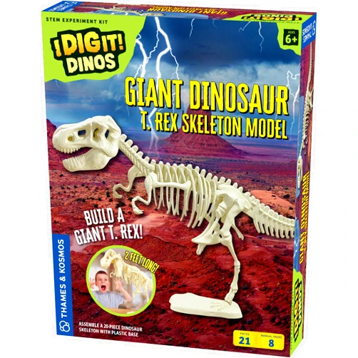 Thames & Kosmos Giant Dinosaur: T. Rex Skeleton Model | STEM Activity | Build a 26-in Long T. Rex Skeleton | Explore Paleontology & Learn Fun Dino Facts | Includes Manual with Step-by-Step Assembly