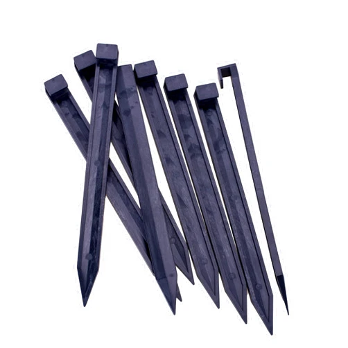 CFUTABOH Landscape Edging Spikes, 30 Pcs 10 Inch Garden Spikes Anchoring Spikes for Paver Edging, Weed Barriers, Turf, Tent, Weed Barrier, Timber, Carpentry, Tent etc. (30, Black)