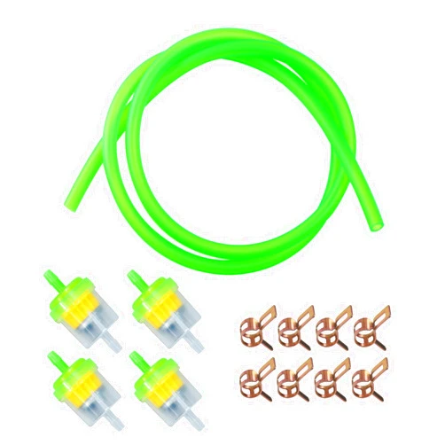 HOOUP Dirt Bike Gas Fuel Line Hose Fuel Filter for 50cc 110cc 125cc TaoTao Coolster Apollo GY6 Motorcycle Pit Bike Motocross Pocket Bike Chinese Atv Four Wheeler Moped Scooter Quad Go Kart Parts Green