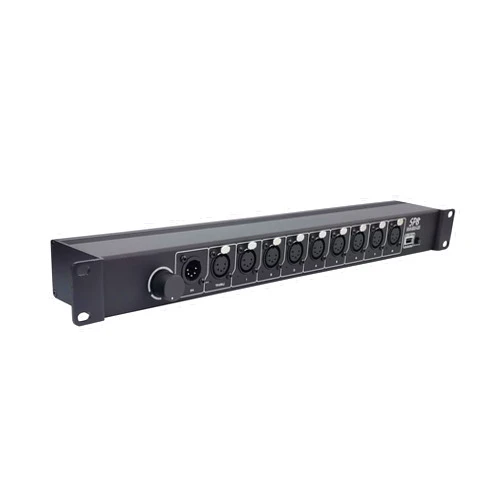 DMXNET 8-Port Opto-Isolated DMX Splitter/Amplifier/Isolator, LED Indicator, USB Adjustable Work Light, DMX View Function, Bulit-in Termination, XLR-5PIN,19 Inch Rack Mountable(RDM not Supported)