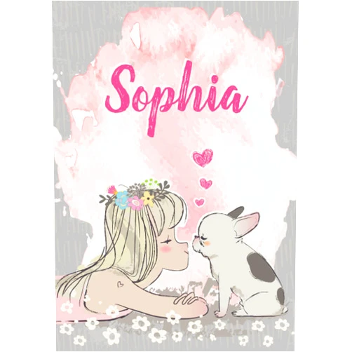 Spanish Edition by Rabea Ivana Esp Publishing (Author) Sophia: Cuaderno de notas A5 | Nombre personalizado Sophia | Regalo de cumpleaños para la esposa, mamá, hermana, hija | Linda chica con bulldog | 120 ... formato A5 (14.8 x 21 cm) (Spanish Edition)