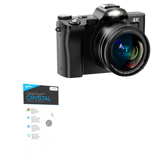 BoxWave Screen Protector Compatible With Bifevsr 4K Digital Camera (2.88 in) - ClearTouch Crystal (2-Pack), HD Film Skin - Shields From Scratches