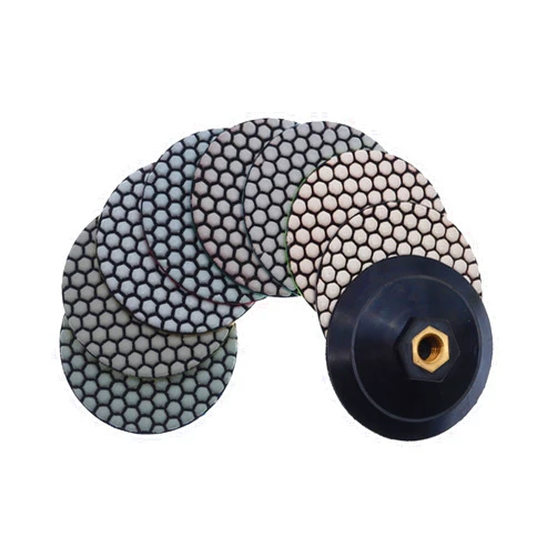 NOLLAM Polishing Pad 8 Pcs 4 Inch Dry Polishing Pad #50-Buff 100mm Flexible Diamond Polishing Pads Marble Granite Stone Tile Sanding Disc Polish Pad Kit (Color : Combon D, Size : Buff_8 PCS_4 INCHES)