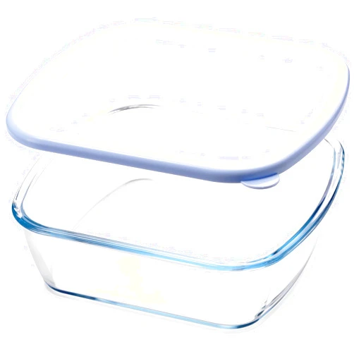 NUTRIUPS Glass Baking Dish with BPA Free Lids, Square Baking Pan, Glass Casserole Dish for Oven Dishwasher Safe, Baking Pan for Lasagna, Risotto (Blue, 2.6L)
