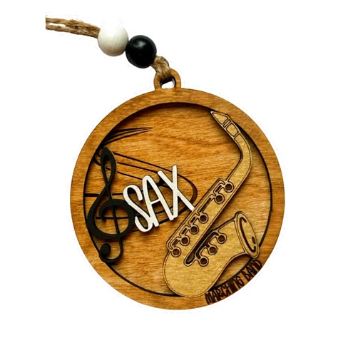 From the Pines Supply Co Saxophone Marching Band Christmas Tree Ornament | Brass Music Instrument Ornament | Custom Sax Gift | Gift for Band Director