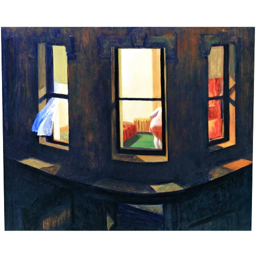 Art Canvas Mart Night Windows-Edward Hopper - Canvas OR Print Wall Art