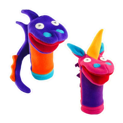 Cate and Levi Cate & Levi - Hand Puppets - Puppets for Church - 100% USA Polar Fleece - Montessori Toys for 1 Year Old - Parent (Dragon, Unicorn)