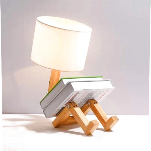 U/D Modern Robot Table Lamp Distinctive Unique Adjustable DIY Book Night Light Bedside Lamp Home Decor