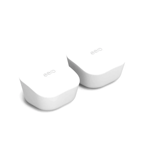 Eero Amazon eero mesh wifi system - Supports internet plans up to 550 Mbps, Coverage up to 3,000 sq. ft., 2-pack