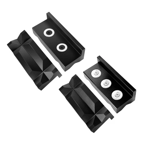 BRIFITOR 4 Inch Vise Jaws Pads, Aluminum AN Fitting Vise Jaws & Nylon Vise Soft Jaws For Bench Vise 4 Inch, Strongly Magnetic Vice Jaws, 2 Pairs