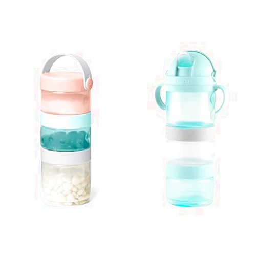 Skip Hop Formula, Sip & Snack Container Gift Set with Formula to Food Container and Sippy Cup Container Tower