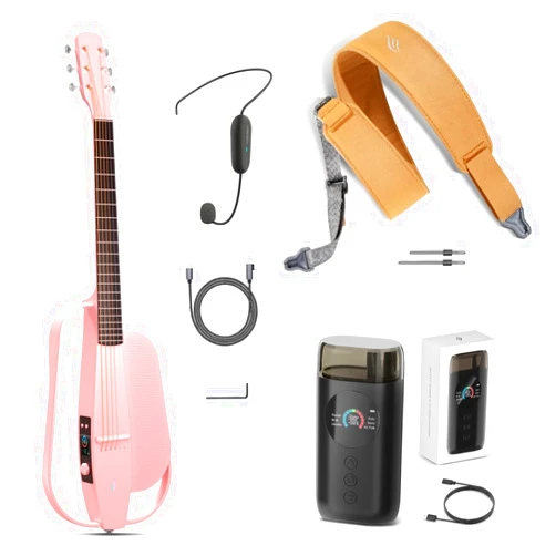 Enya Acoustic Electric Carbon Fiber Travel Guitar NEXG SE Smart Guitarra for Adults with 30W Wireless Speaker & enya Magnetic Strap & Enya Smart Automatic Guitar Tuner