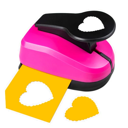 Noonimum Heart Punch, 2 Inch Scalloped Heart Paper Punch, 50mm Scalloped Heart Hole Punch for Paper Crafts, Scalloped Heart Shapes Paper Craft Puncher for Valentine's Day Scrapbooking Greeting Card DIY Albums