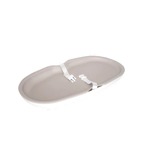 Ubbi Baby Changing Pad, Easy to Clean with Detachable Base, Lightweight, Waterproof Foam, Includes Safety Strap and Non-Skid Feet, Taupe