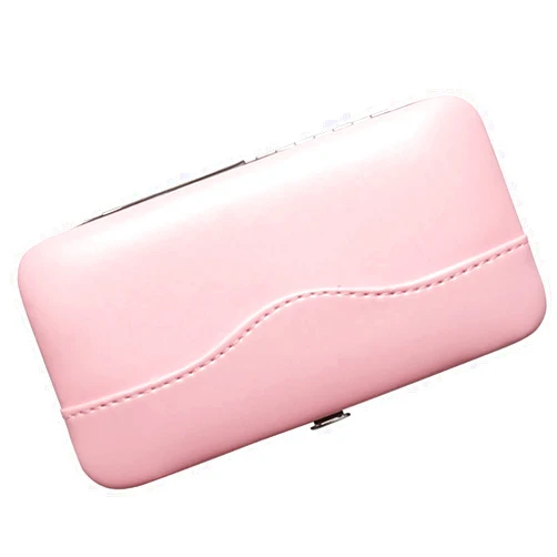 Generic Small Tweezers Case for Eyelash Extensions, PU Leather Empty Storage Bag, Portable Travel Grafting Extension Makeup Tools Scissors Lash Brush (Pink) (TC-P)