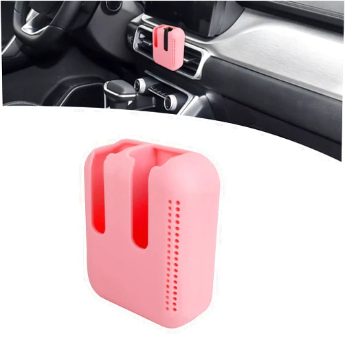 USTOPF1T Lip Balm Chapstick Holder for Car Air Vent, Easy Install & Removable Chapstick Organizer, Auto Interior Accessories, Universal Vent Clip Storage for car chapstick Holder (Pink)