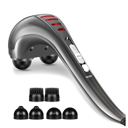 Hangsun Handheld Neck Back Massager MG460 Deep Tissue Percussion Massage for Shoulder, Leg, Foot, Muscles, Electric Double Head Full Body Massagers