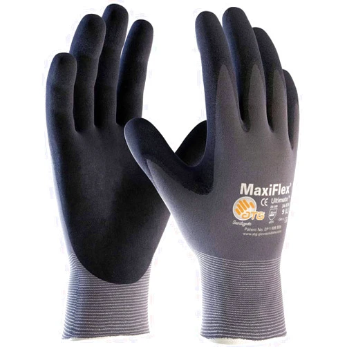 MaxiFlex 34-874 Seamless Knit Nylon Gloves with Nitrile Coated Micro-Foam Grip on Palm and Fingers Cut Resistance Gloves