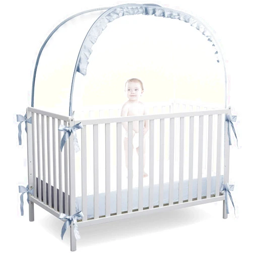 L RUNNZER Crib Tent, Crib Net to Keep Baby in, Breathable Pop Up Crib Tent Canopy Keep Baby from Climbing Out (55.2