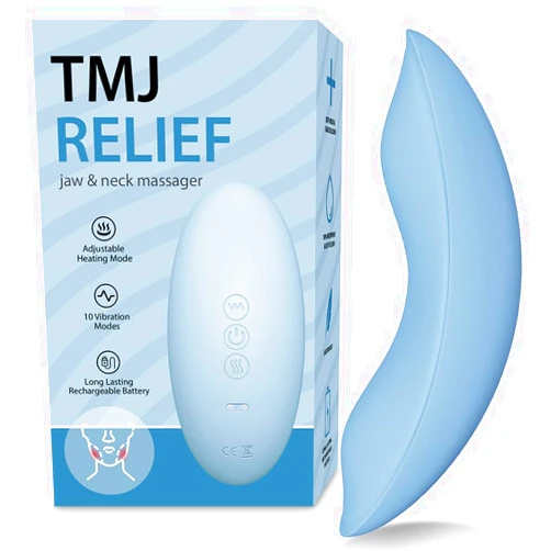 rozonii TMJ Relief Products Jaw,TMJ Relief Dual Motor Massager,Features 3 Heat Mode and 10 Vibration Mode Ergonomic Massage Tool for Jaw Pain, Facial Relaxation and Neck Muscle Relief